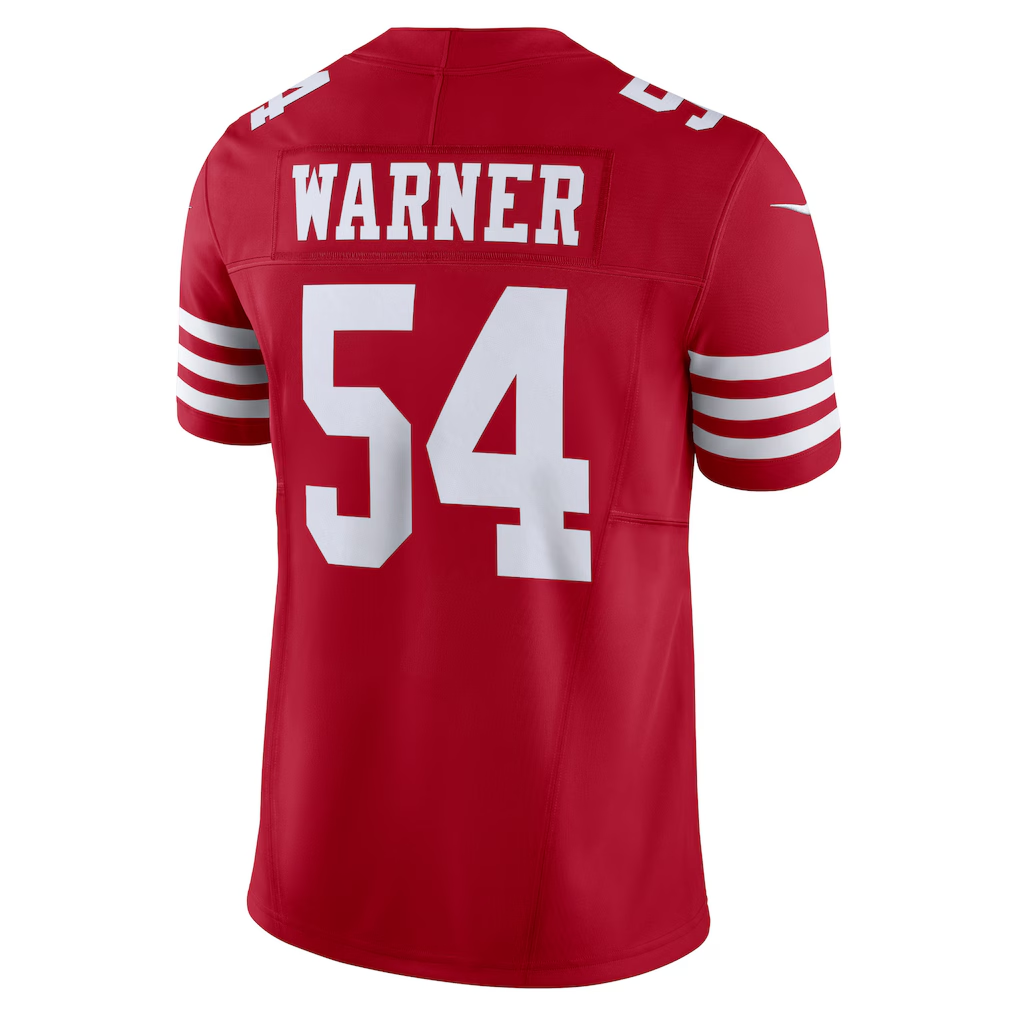 Ndoa SF.49ers #54 Fred Warner Scarlet Vapor F.U.S.E. Limited Stitched Jerseys