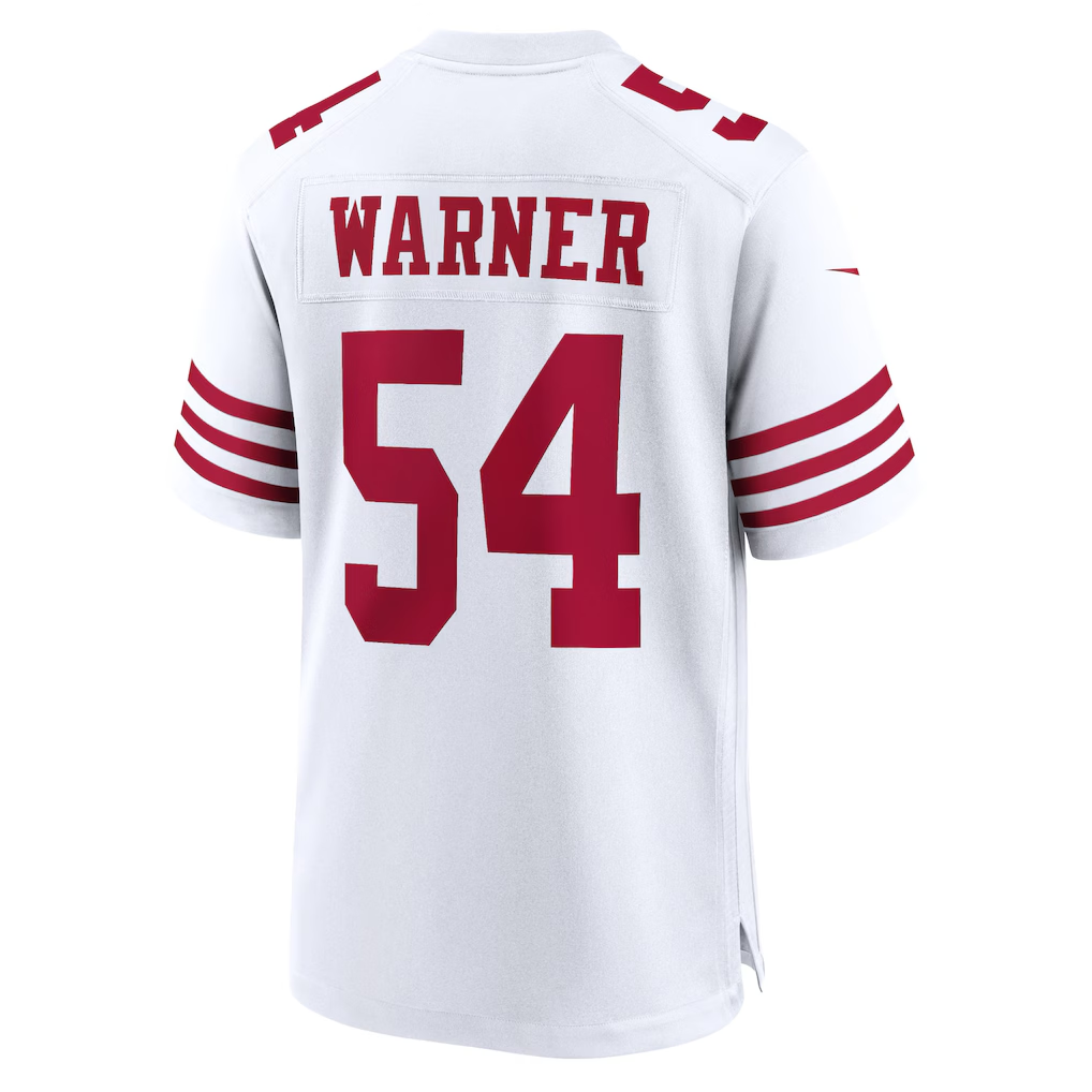 Ndoa SF.49ers #54 Fred Warner White Player Game Stitched Jerseys