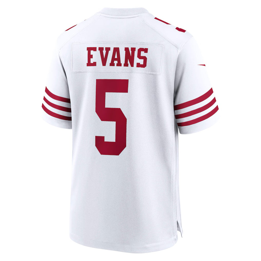 Ndoa SF.49ers #5 Mike Evans White Game Stitched Jerseys