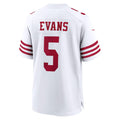 Ndoa SF.49ers #5 Mike Evans White Game Stitched Jerseys