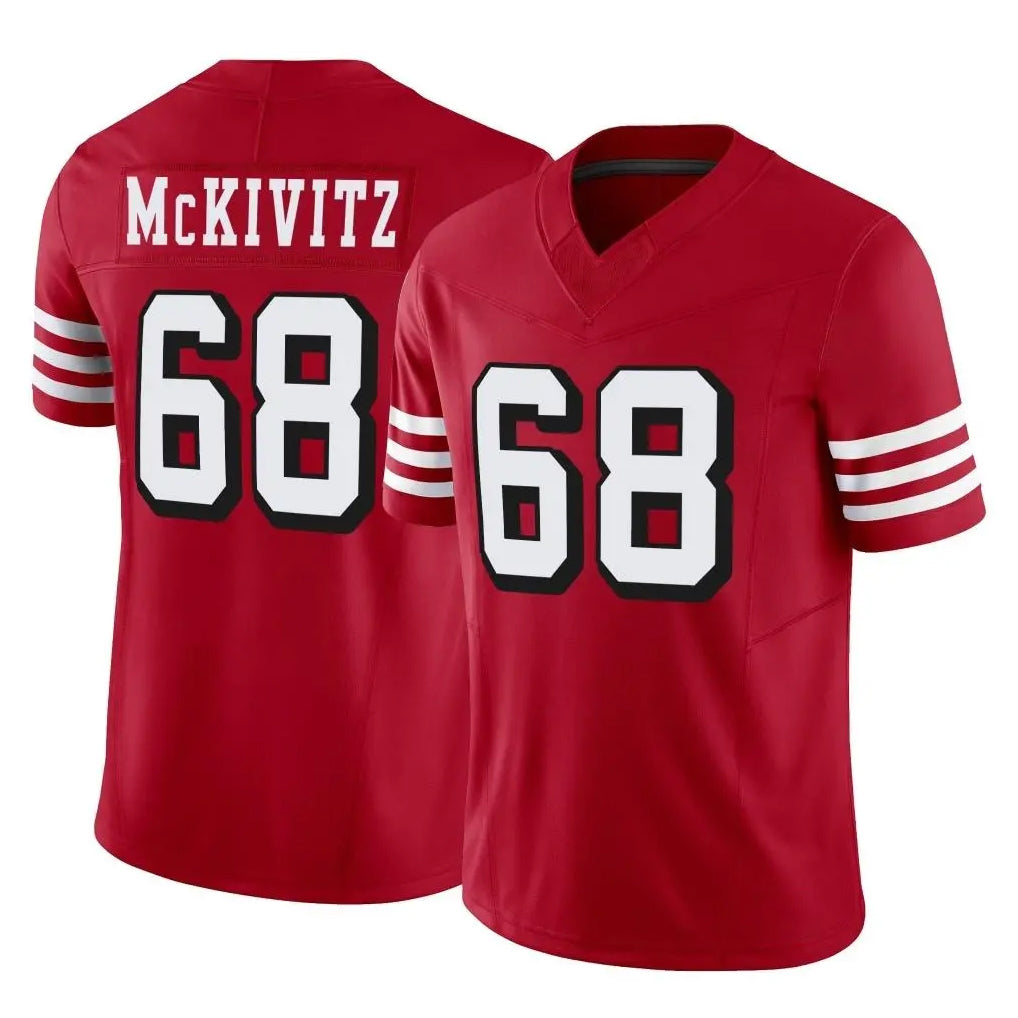 Ndoa SF.49ers #68 Colton McKivitz Player Red Limited Alternate Vapor F.U.S.E. Home Game Stitched Jerseys
