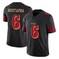 Ndoa SF.49ers #6 Malik Mustapha Player Black Limited Rivalries Collection Home Game Stitched Jerseys