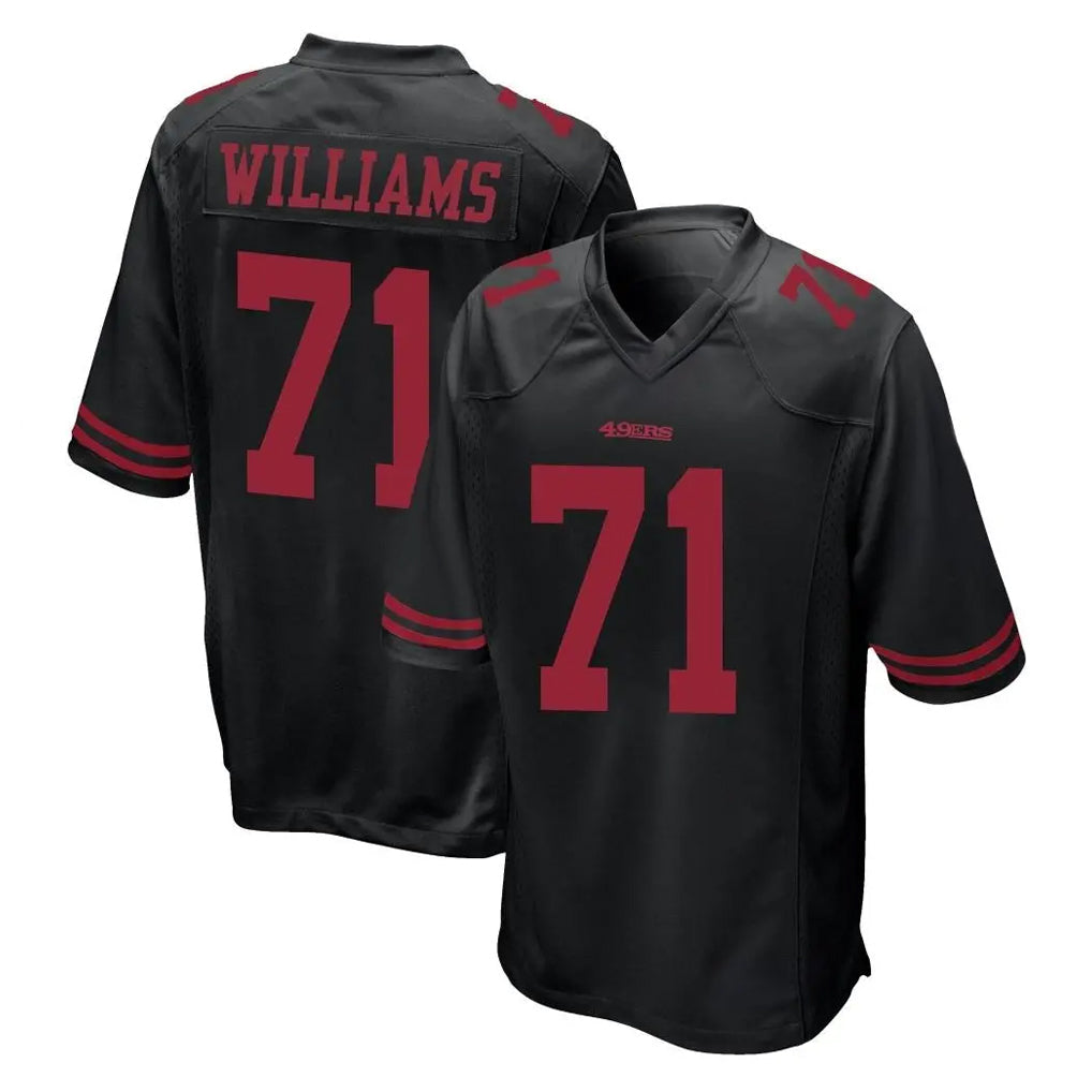 Ndoa SF.49ers #71 Trent Williams Player Black Alternate Home Game Stitched Jerseys