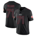 Ndoa SF.49ers #71 Trent Williams Player Black Impact Limited Home Game Stitched Jerseys