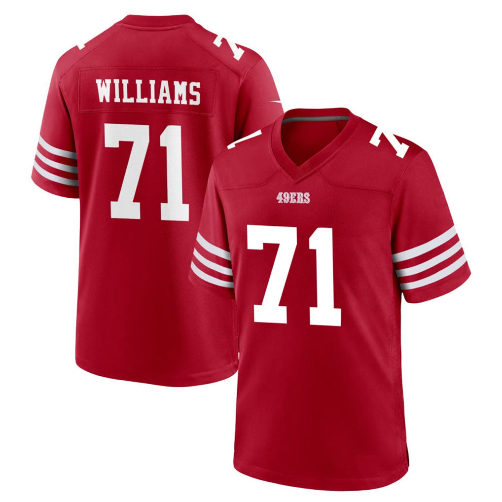 Ndoa SF.49ers #71 Trent Williams Player Red Game Home Stitched Jerseys