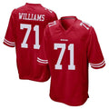 Ndoa SF.49ers #71 Trent Williams Player Red Home Game Stitched Jerseys