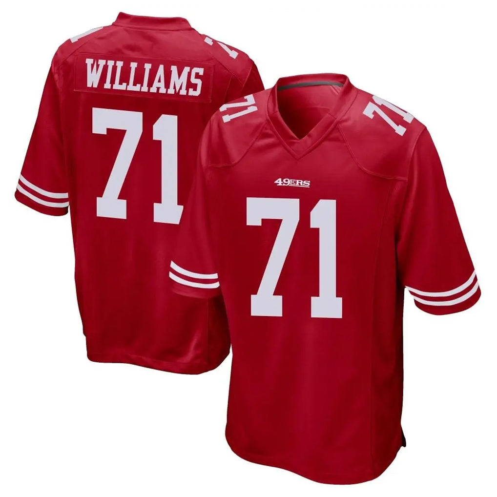 Ndoa SF.49ers #71 Trent Williams Player Red Home Game Stitched Jerseys