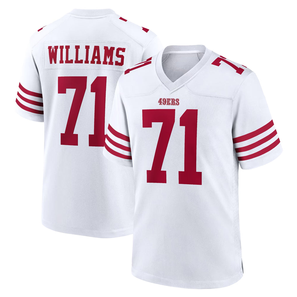 Ndoa SF.49ers #71 Trent Williams Player White Game Home Stitched Jerseys
