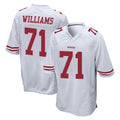 Ndoa SF.49ers #71 Trent Williams Player White Home Game Stitched Jerseys