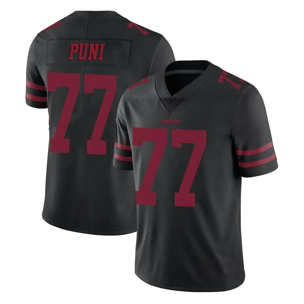 Ndoa SF.49ers #77 Dominick Puni Player Black Alternate Limited Vapor Untouchable Home Game Stitched Jerseys