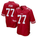 Ndoa SF.49ers #77 Dominick Puni Player Red Home Game Stitched Jerseys