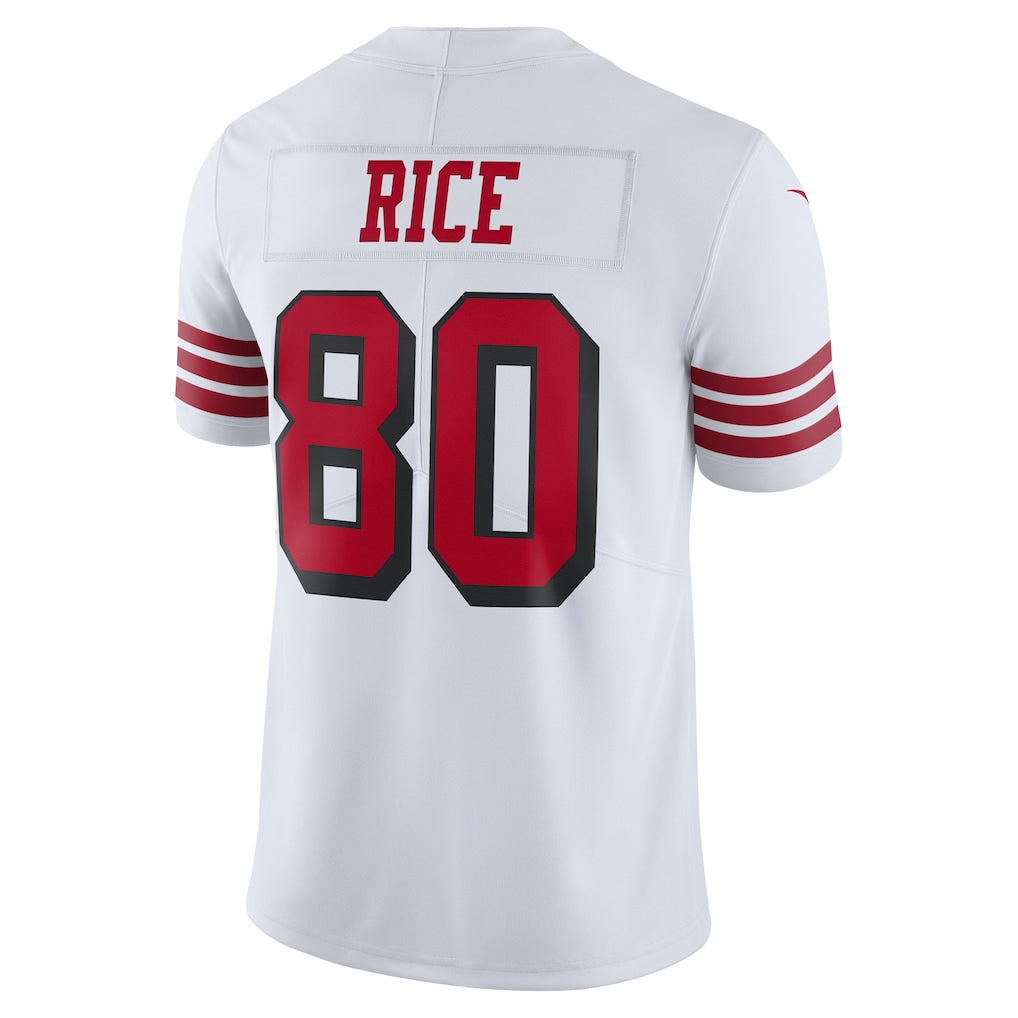 Ndoa SF.49ers #80 Jerry Rice Player White Vapor F.U.S.E. Limited Stitched Jerseys