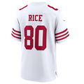 Ndoa SF.49ers #80 Jerry Rice White Retired Player Game American Stitched Jersey