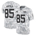 Ndoa SF.49ers #85 George Kittle Player Arctic Camo Limited Salute To Service Home Game Stitched Jerseys