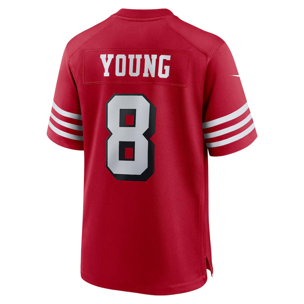 Ndoa SF.49ers #8 Steve Young Scarlet Retired Player Alternate Game Stitched Jerseys