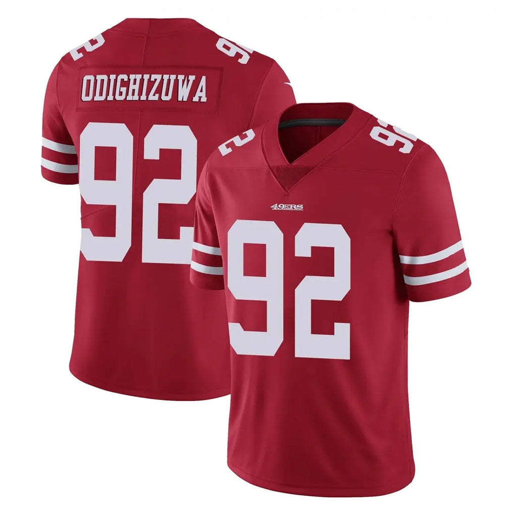 Ndoa SF.49ers #92 Osa Odighizuwa Player Red Limited Vapor Untouchable Home Game Stitched Jerseys