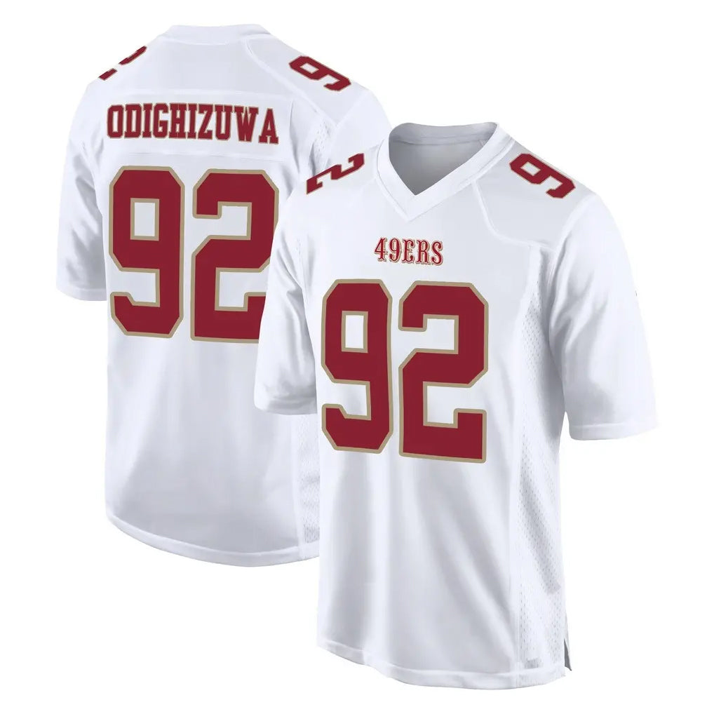 Ndoa SF.49ers #92 Osa Odighizuwa Player White Fashion Home Game Stitched Jerseys