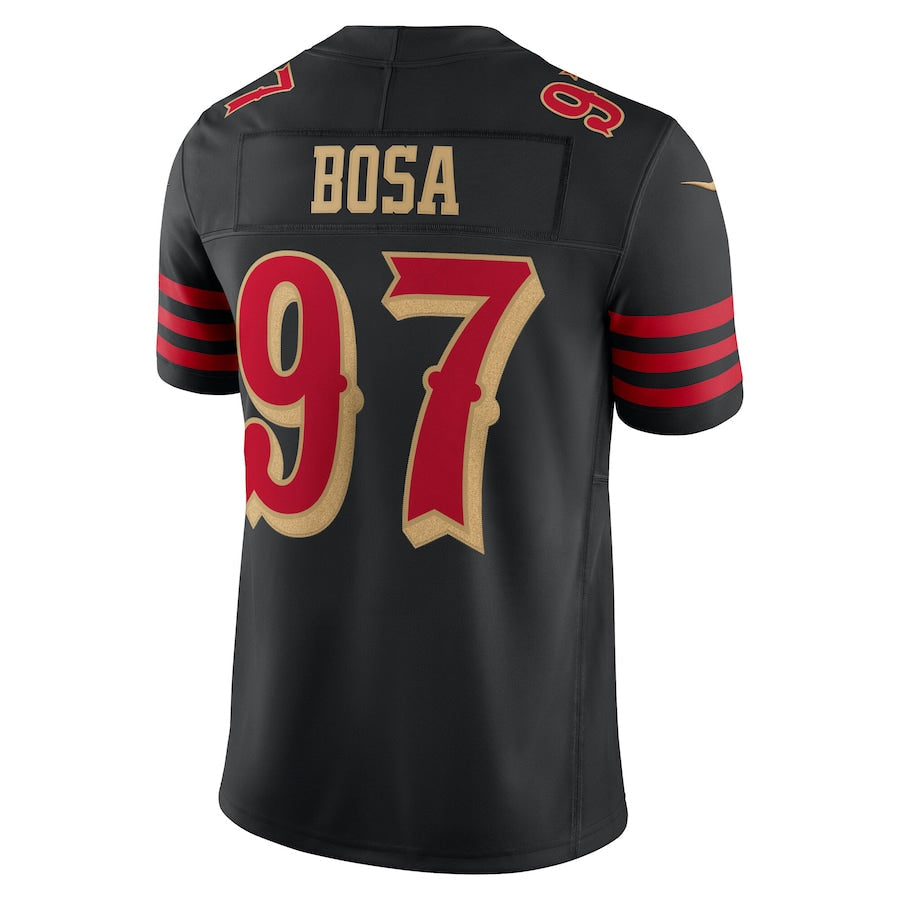 Ndoa SF.49ers #97 Nick Bosa Player Rivalries Collection Vapor Limited Black Stitched Jerseys