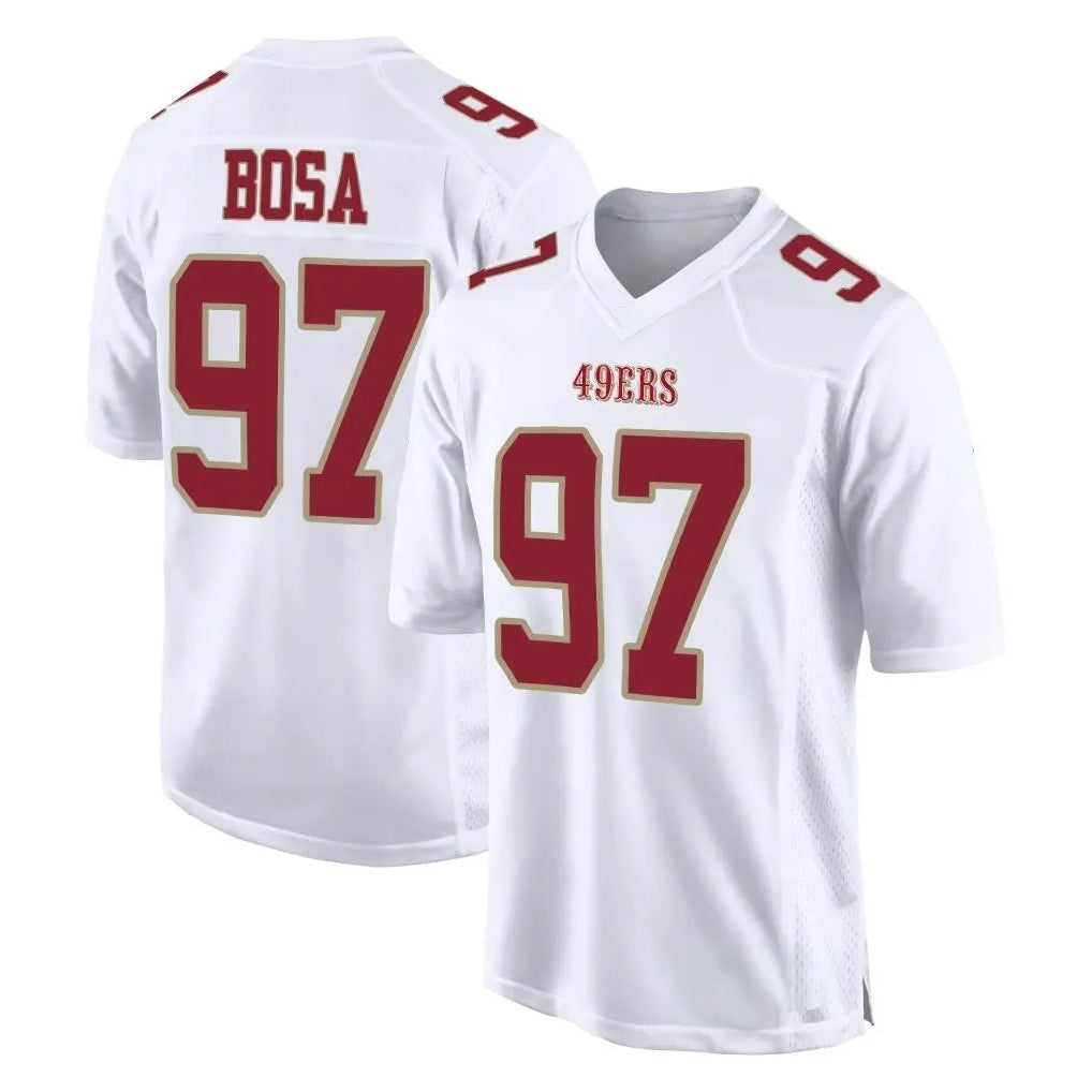Ndoa SF.49ers #97 Nick Bosa Player White Fashion Home Game Stitched Jerseys