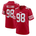Ndoa SF.49ers #98 Mykel Williams Player Red Game Home Stitched Jerseys