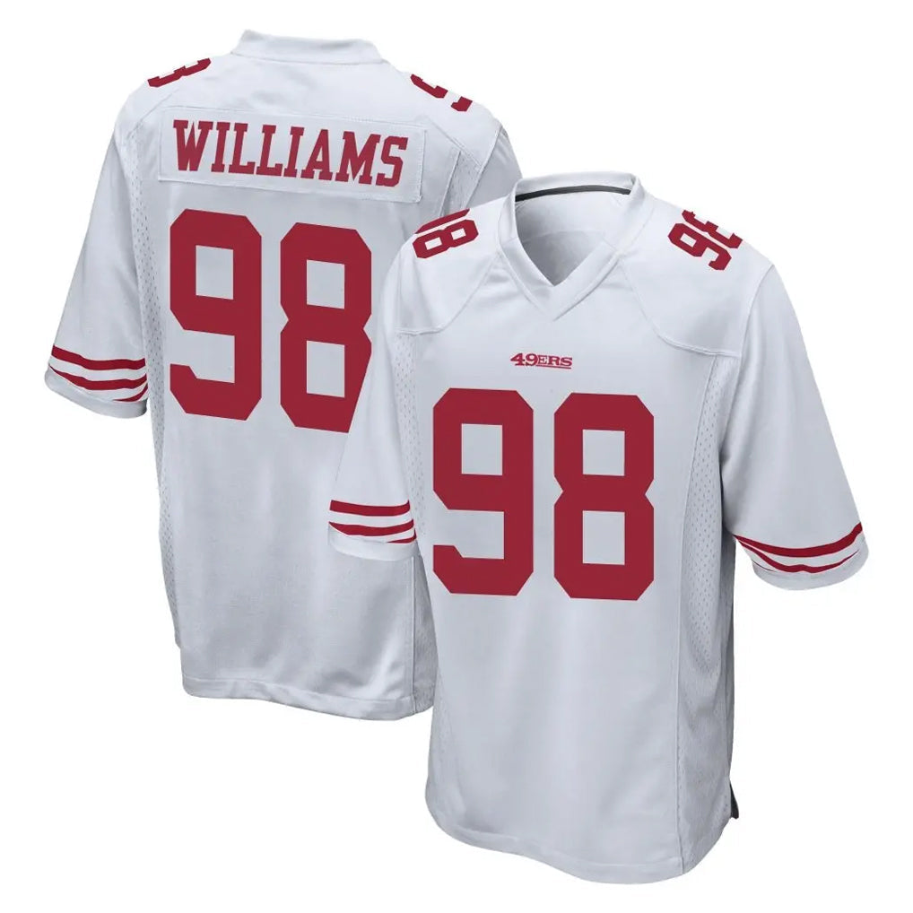 Ndoa SF.49ers #98 Mykel Williams Player White Home Game Stitched Jerseys