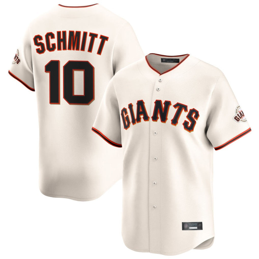 Ndoa SF.Giants #10 Casey Schmitt Player Cream Home Limited Stitched Jerseys