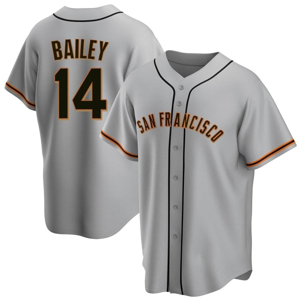 Ndoa SF.Giants #14 Patrick Bailey Player Gray Home Game Stitched Jerseys