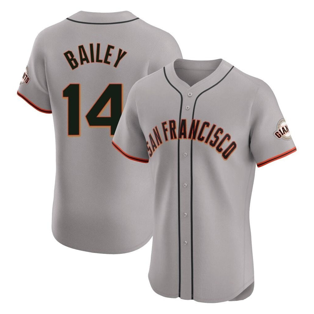 Ndoa SF.Giants #14 Patrick Bailey Player Gray Home Limited Elite Stitched Jerseys