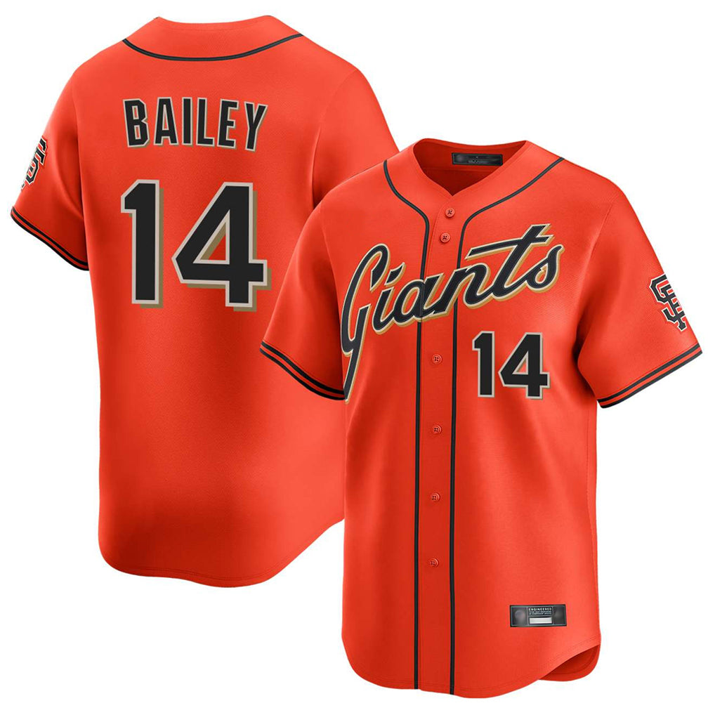 Ndoa SF.Giants #14 Patrick Bailey Player Orange Home Limited Stitched Jerseys