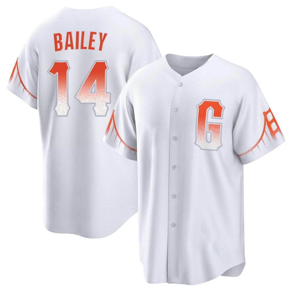 Ndoa SF.Giants #14 Patrick Bailey Player White City Connect Home Game Stitched Jerseys