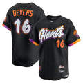 Ndoa SF.Giants #16 Rafael Devers Player Black 2025 City Connect Home Limited Stitched Jerseys