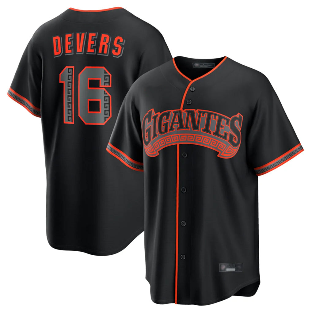 Ndoa SF.Giants #16 Rafael Devers Player Black Alternate Limited Stitched Jerseys