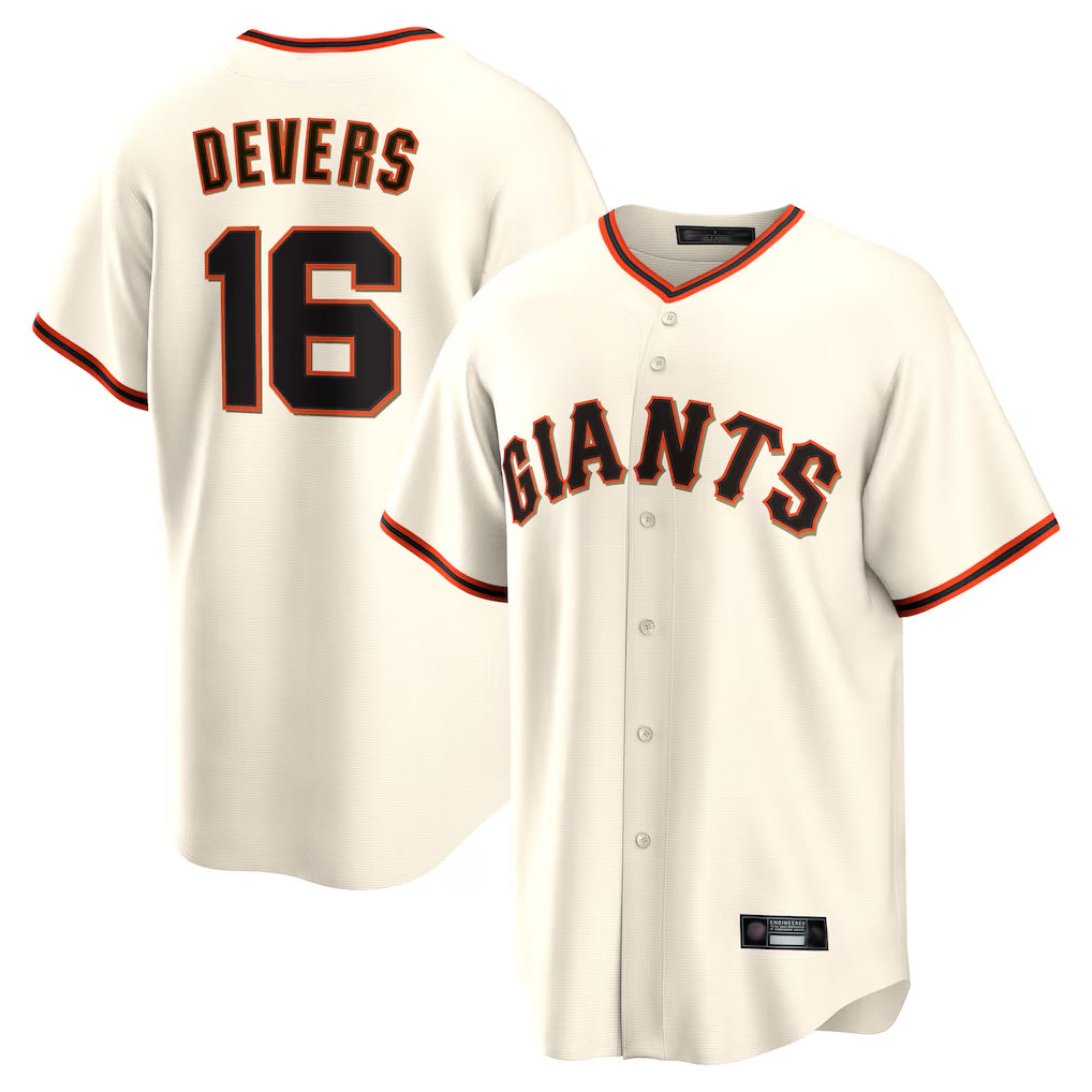 Ndoa SF.Giants #16 Rafael Devers Player Cream Home Game Stitched Jerseys