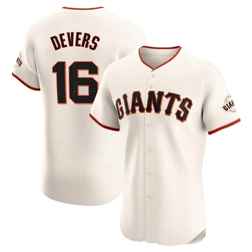 Ndoa SF.Giants #16 Rafael Devers Player Cream Home Limited Elite Stitched Jerseys