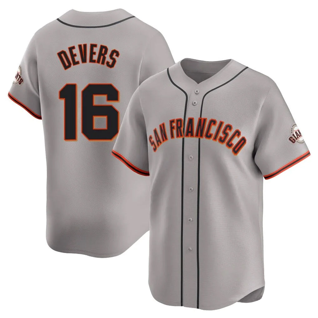 Ndoa SF.Giants #16 Rafael Devers Player Gray Home Limited Stitched Jerseys