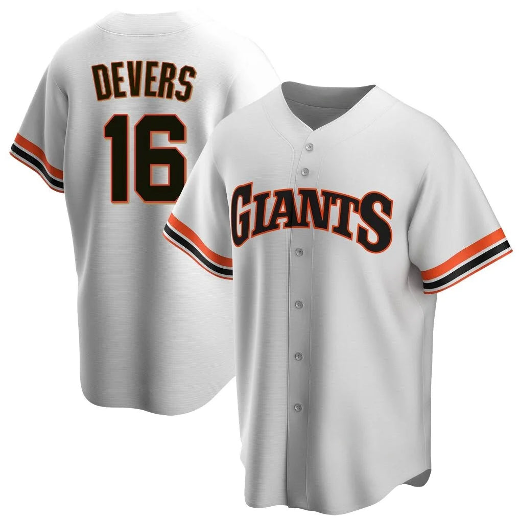 Ndoa SF.Giants #16 Rafael Devers Player White Throwback Cooperstown Collection Home Game Stitched Jerseys