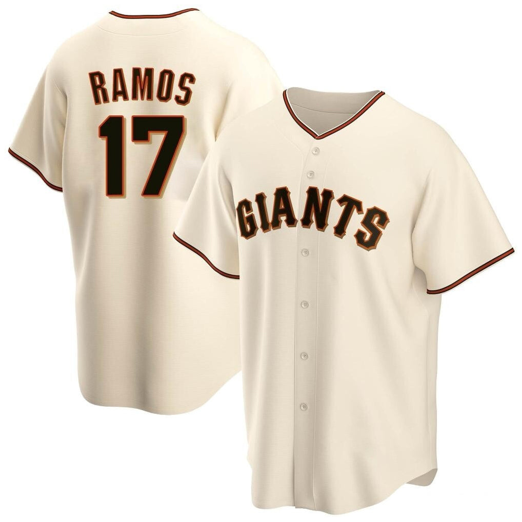 Ndoa SF.Giants #17 Heliot Ramos Player Cream Home Game Stitched Jerseys