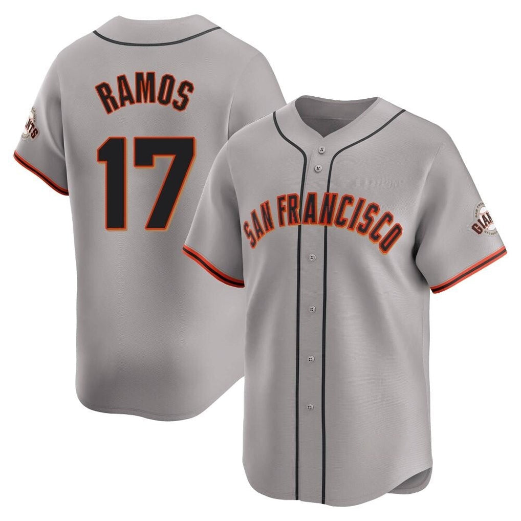 Ndoa SF.Giants #17 Heliot Ramos Player Gray Home Limited Stitched Jerseys