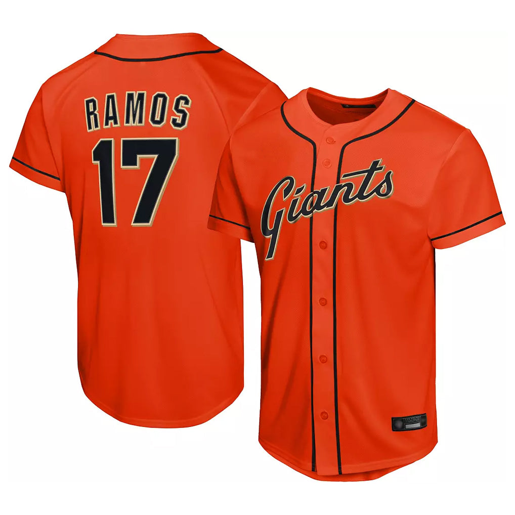 Ndoa SF.Giants #17 Heliot Ramos Player Orange Home Limited Stitched Jerseys