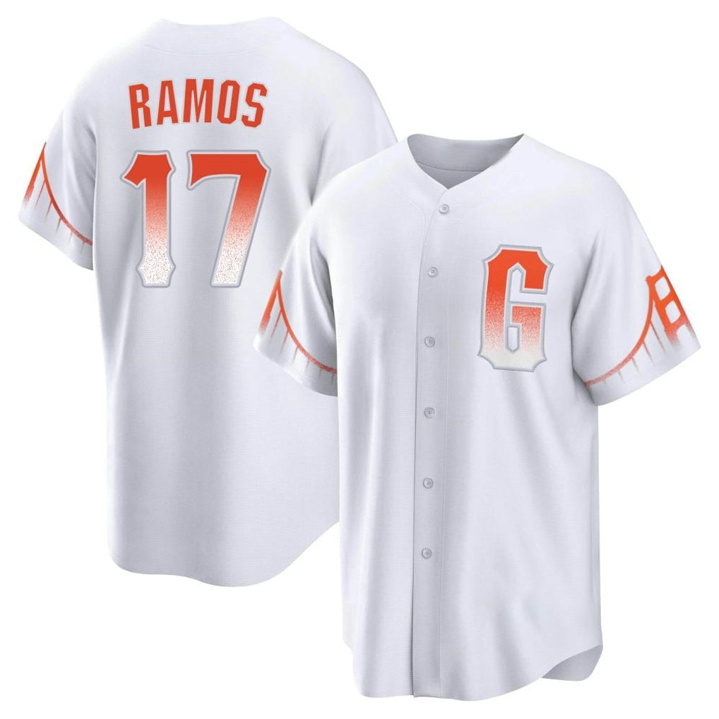 Ndoa SF.Giants #17 Heliot Ramos Player White City Connect Home Game Stitched Jerseys