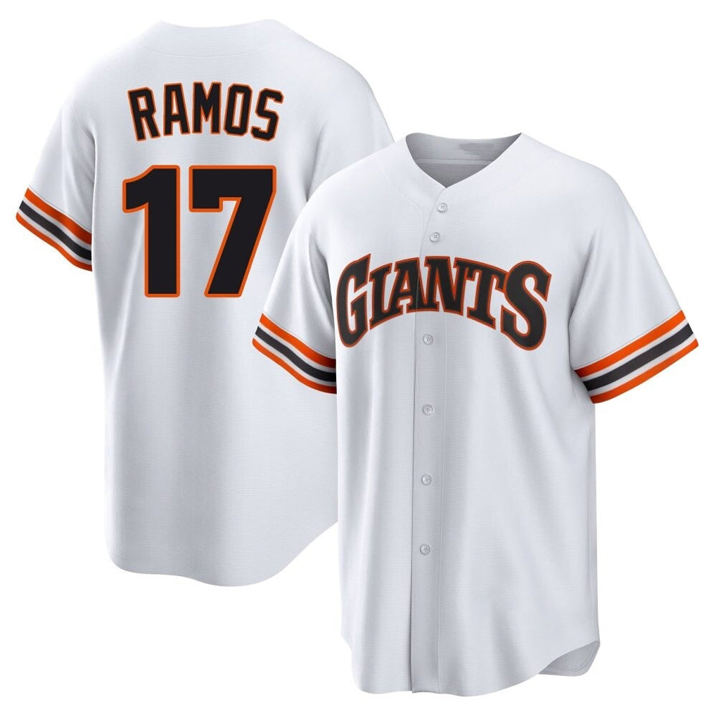 Ndoa SF.Giants #17 Heliot Ramos Player White Home Game Stitched Jerseys