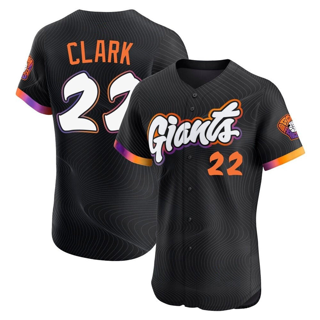 Ndoa SF.Giants #22 Will Clark Player Black 2025 City Connect Home Limited Elite Stitched Jerseys