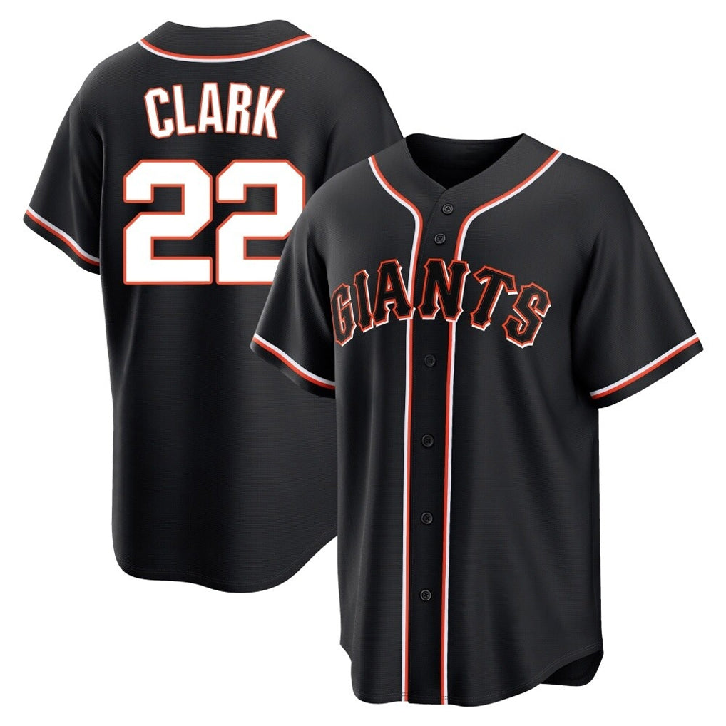 Ndoa SF.Giants #22 Will Clark Player Black Fashion Out Home Limited Stitched Jerseys