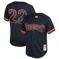 Ndoa SF.Giants #22 Will Clark Player Black Mitchell & Ness Cooperstown Collection Limited Stitched Jerseys