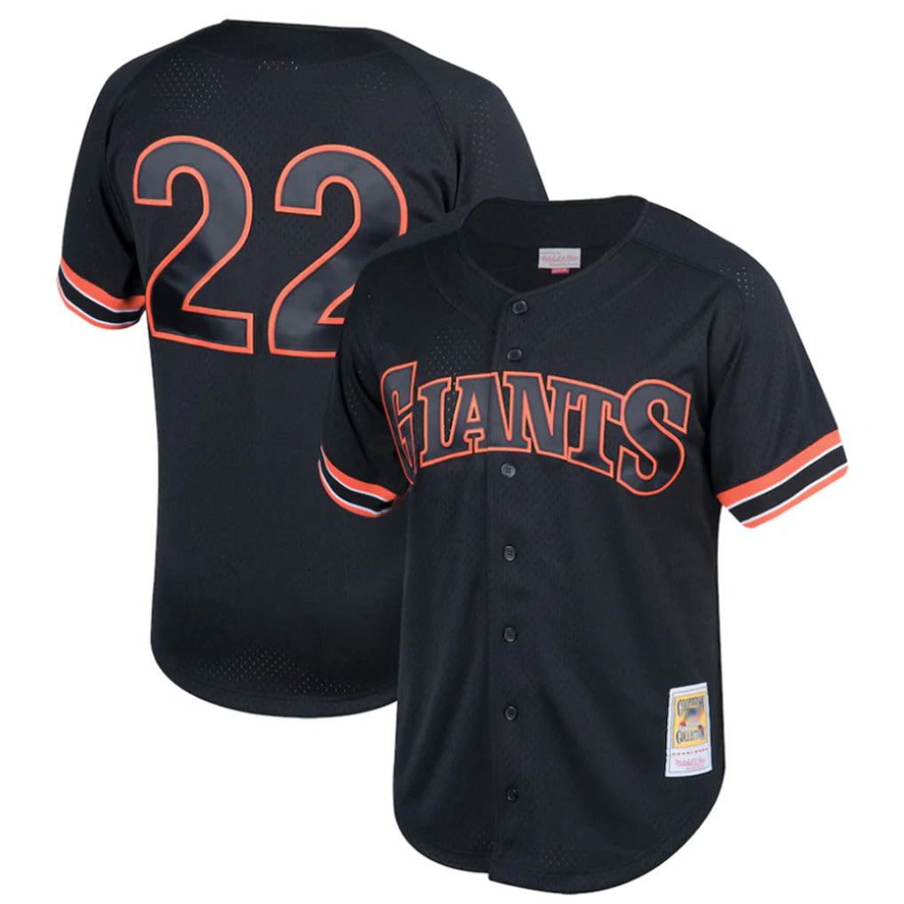 Ndoa SF.Giants #22 Will Clark Player Black Mitchell & Ness Cooperstown Collection Limited Stitched Jerseys