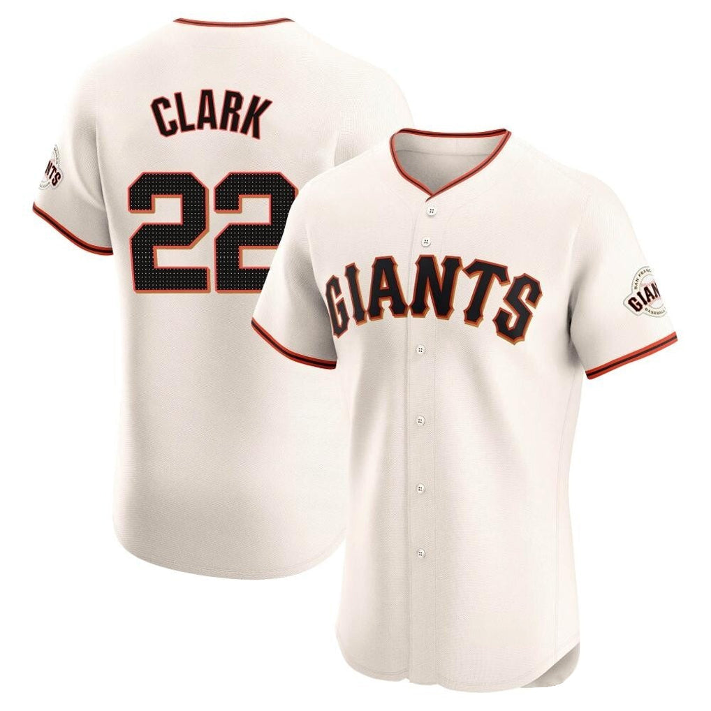 Ndoa SF.Giants #22 Will Clark Player Cream Home Limited Elite Stitched Jerseys