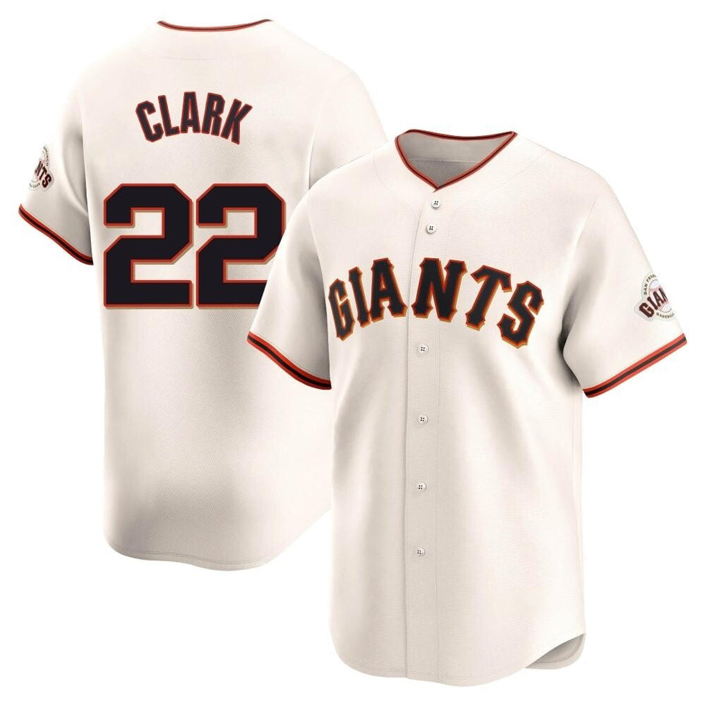 Ndoa SF.Giants #22 Will Clark Player Cream Home Limited Stitched Jerseys