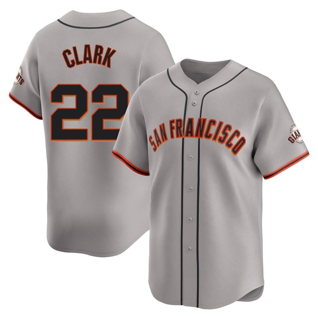 Ndoa SF.Giants #22 Will Clark Player Gray Home Limited Stitched Jerseys