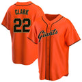 Ndoa SF.Giants #22 Will Clark Player Orange Home Game Stitched Jerseys