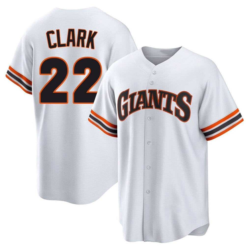 Ndoa SF.Giants #22 Will Clark Player White Home Game Stitched Jerseys